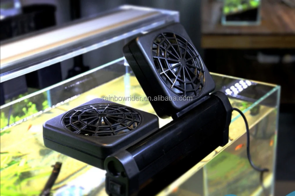 Aquarium Cooling Fan 2 Fans,Aquarium Chillers Cooling Fan, ColdWind Cooling System for Salt/Fresh Water