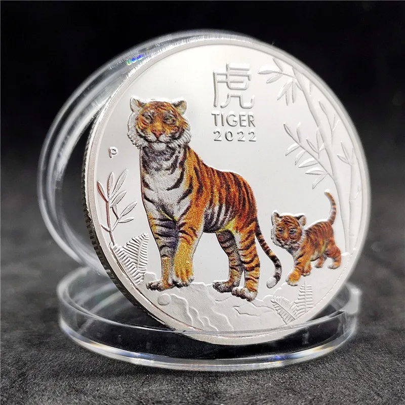 2022 custom gold metal souvenir year of the tiger coin