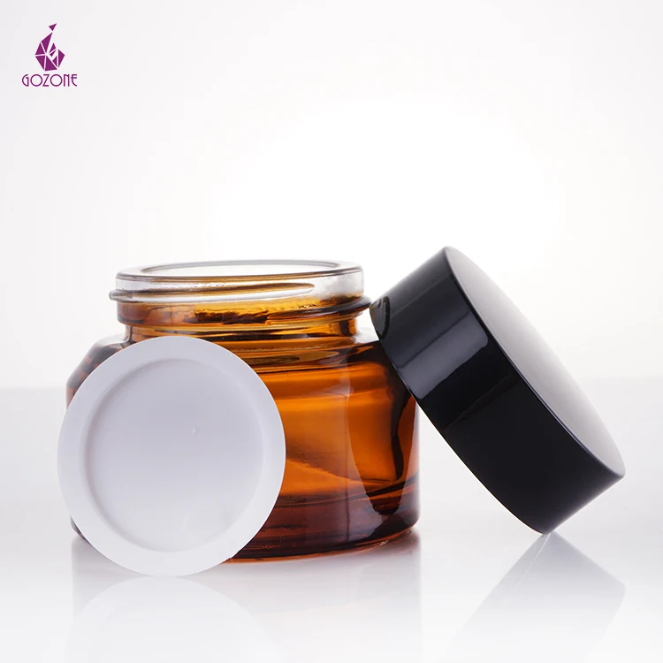 Упаковка для крема тела Янтарный лосьон крем лица контейнер Косметика стеклянная