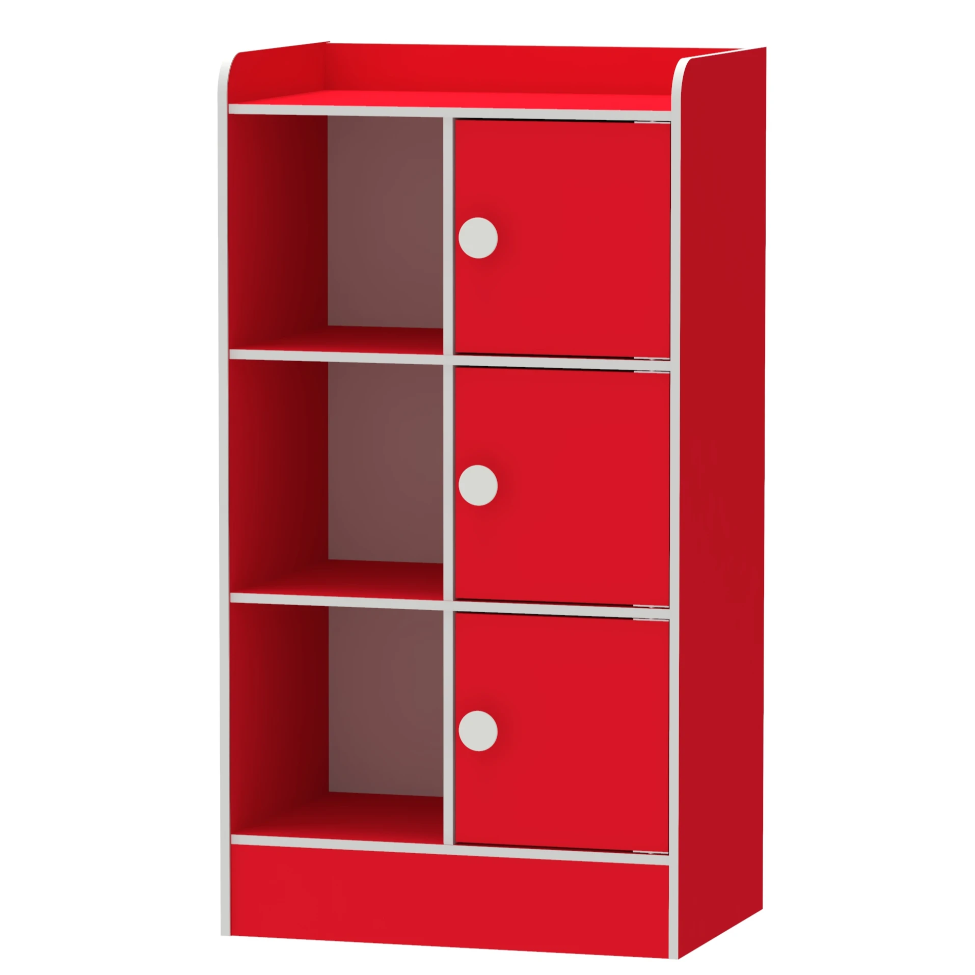  (1640) 3 Tier 6 Shelves Doors Multi Purpose Colorful Rack Colour Box High Quality Chipboard Malaysia Made