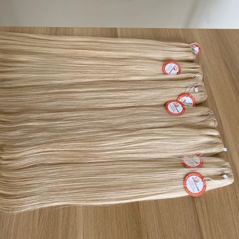 HOT DEAL 100% human hair bone straight color hair blonde