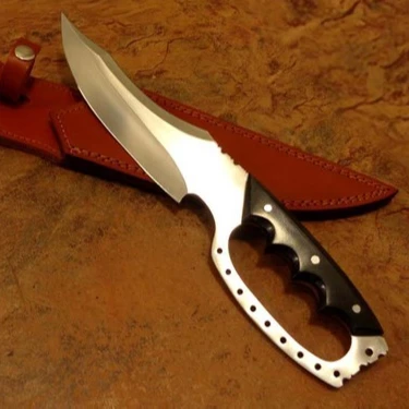 
 Просто потрясающий Стальной Охотничий нож ручной работы 440c с ручкой из микрокарты  