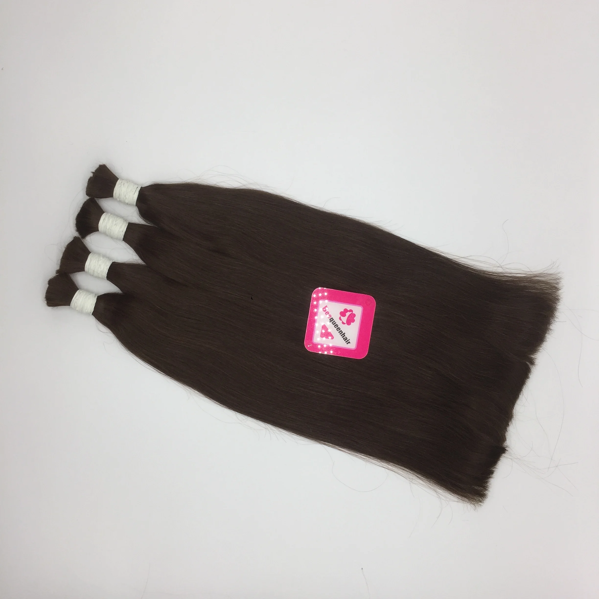 
Bulk hair dark brown color #2 #3 #4 22 inches Straight human hair extensions virgin indian hair 