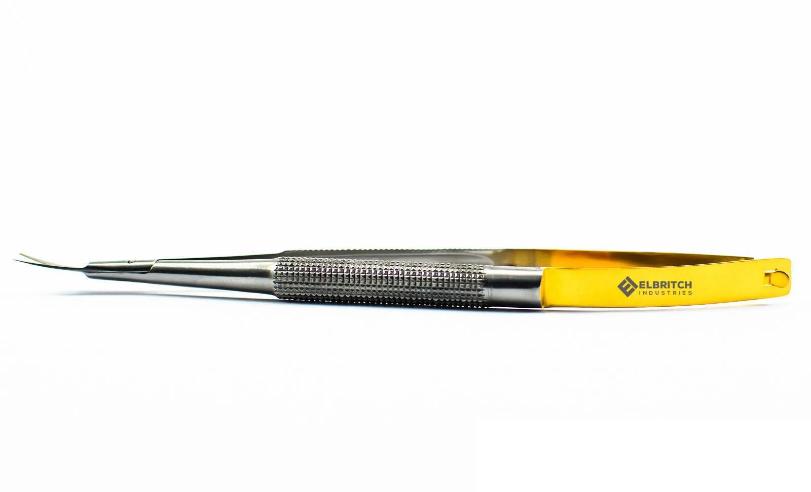 Микро ножницы Castroviejo 18 см изогнутые TC золотая нить острый держатель иглы карбид вольфрама