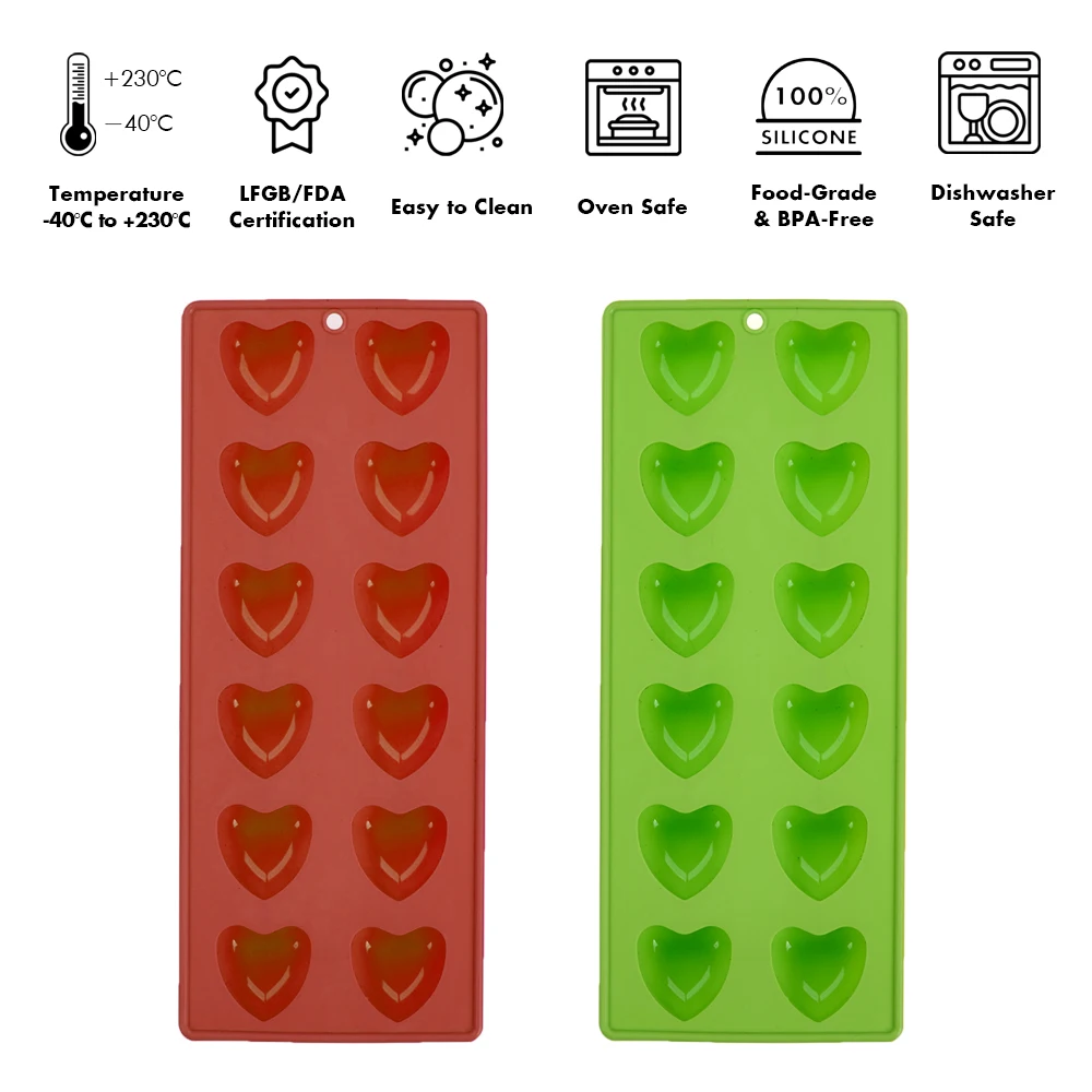 [Планировании] Тайвань сделано 12-полости легко-Flex силиконовый Сердце формы для выпечки Конфета шоколад