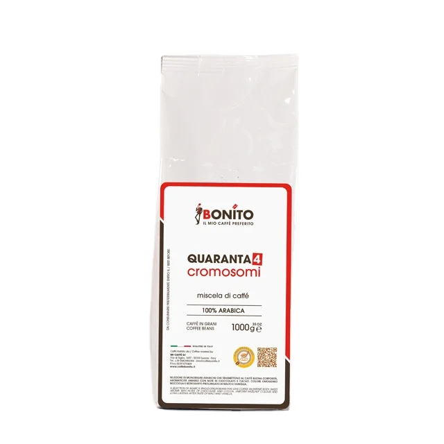 Сверхитальянское качество Арабика Бразилия жареные кофейные зерна смесь для кофе-машины эспрессо 1 кг пакет