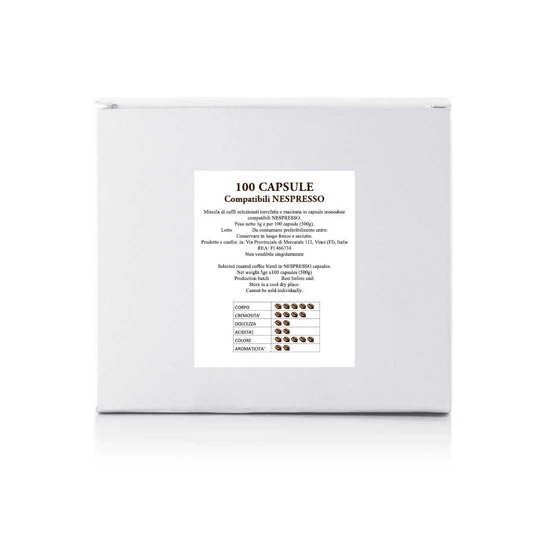 Italian high quality Coffee 25% Arabica 75% Robusta Nespresso Compatible Coffee Capsule for Espresso