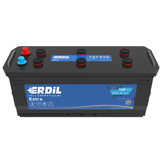 Плоская Высококачественная батарея D4a 12 в 140 Ач марки Erdil, сверхмощная батарея для грузовиков от производителя