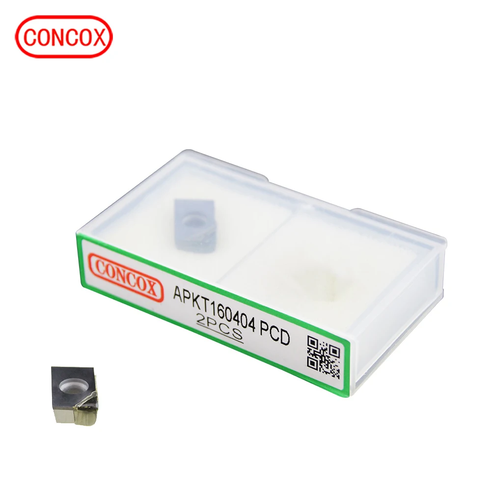 High Hardness APKT Safety Milling PCD Carbide Inserts For cnc cut