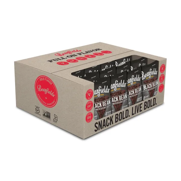 
Bean Chips Beanfields Black Bean & Sea Salt Vegan Bean Chips 1.5oz Case 