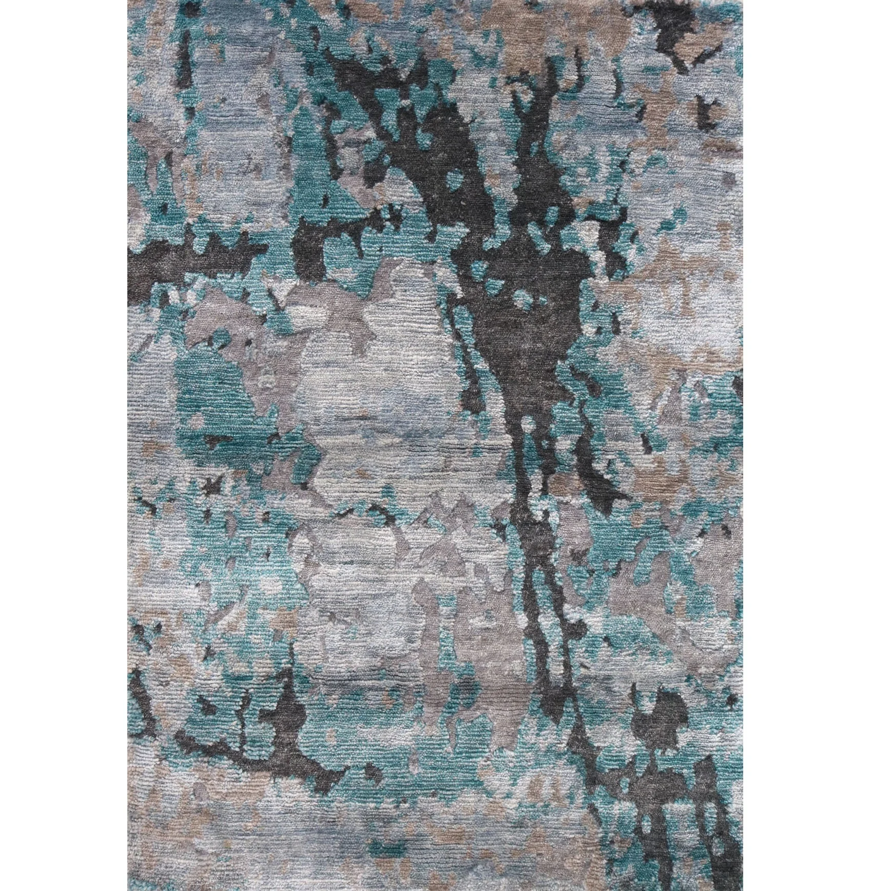 Bamboo Silk Abstract Rug