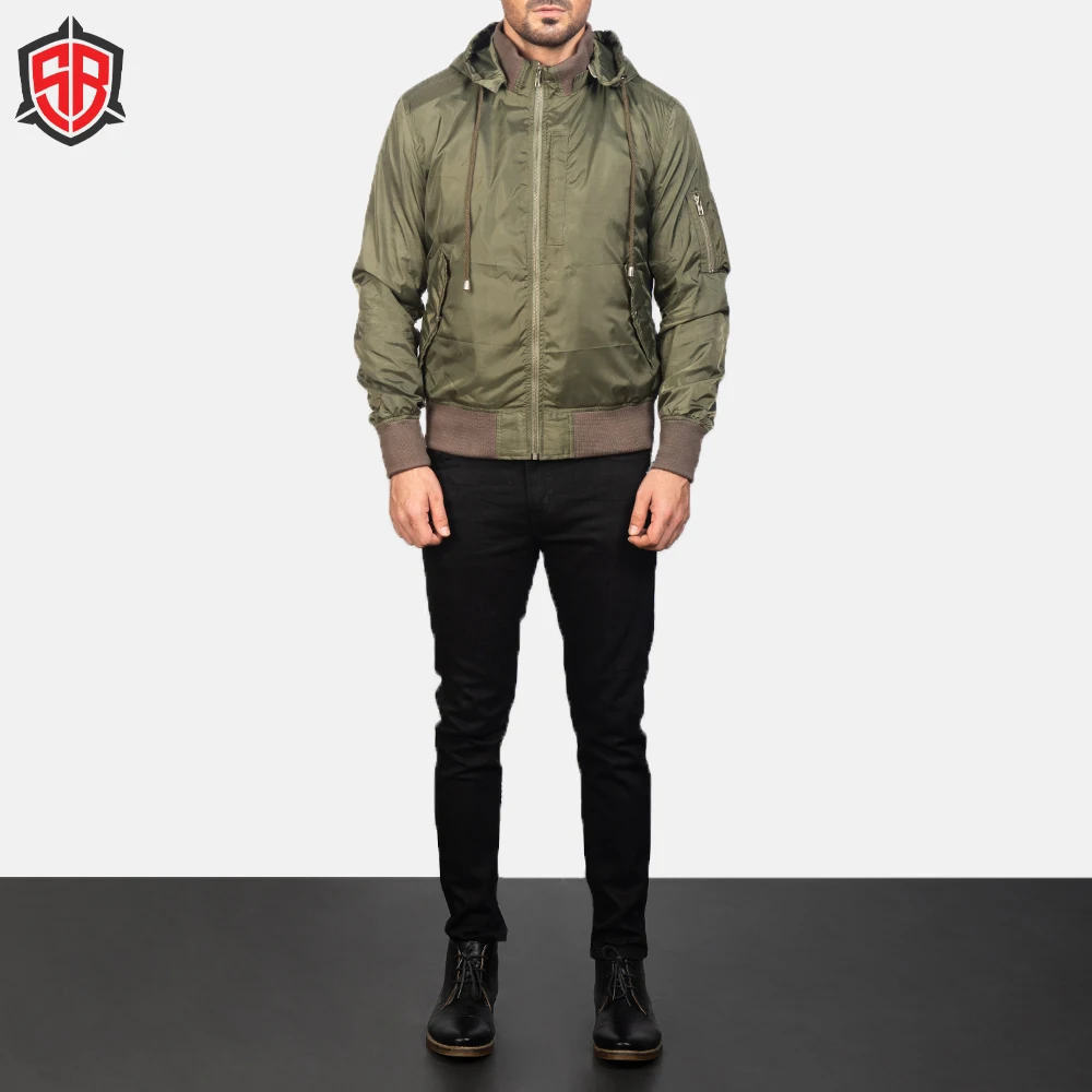 Куртки-бомберы OEM с логотипом на заказ Осенние водонепроницаемые нейлоновые мужские летные куртки MA1 куртка-бомбер мужская