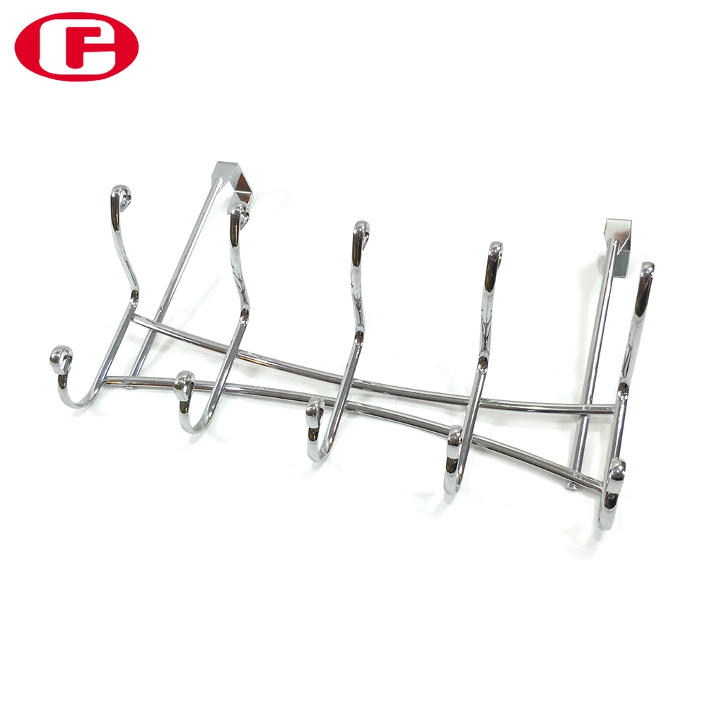 Metal over the door hanging hook With 5 Hook For Kitchen Bathroom Bedroom And Office