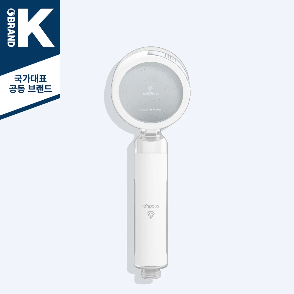 High Quality Wholesale Ionpolis water temperature sensitive LED installed 7-stage filter shower head K-beauty