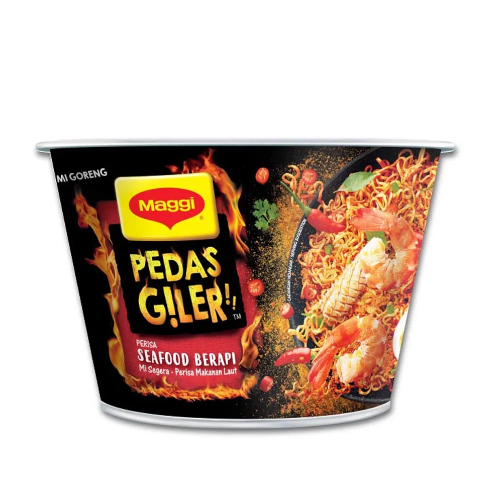  Оптовая продажа острых пламенных морепродуктов Maggi лапша быстрого приготовления 99