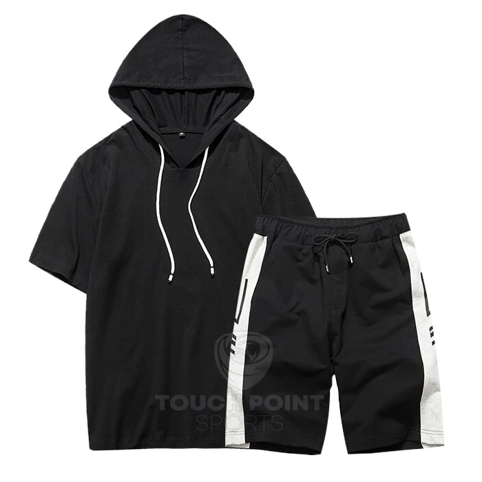 Couple clothes streetwear sweat suit set blank 100% cotton tracksuit gym logo fleece hoodie men