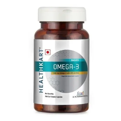 Мягкие желатиновые капсулы HealthKart HK Vitals Omega 3 для правильного развития плода и здорового старения