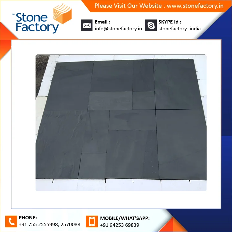 Premium Quality Natural Black Slate Patio Pack Tile Slate Buy At Wholesale Price