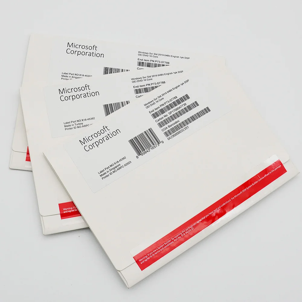 Microsoft Windows Server 2019 Standard OEM Pack 16 core multilanguage brand new