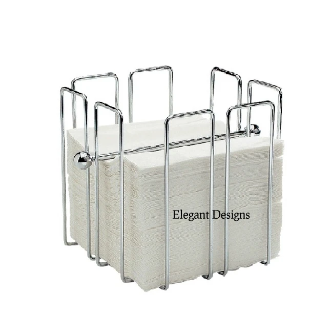 Metal Napkin Holder Table Top Decorative Wholesale Luxury Tissue Holder Customized Shape Handmade Designer Napkin Holder
