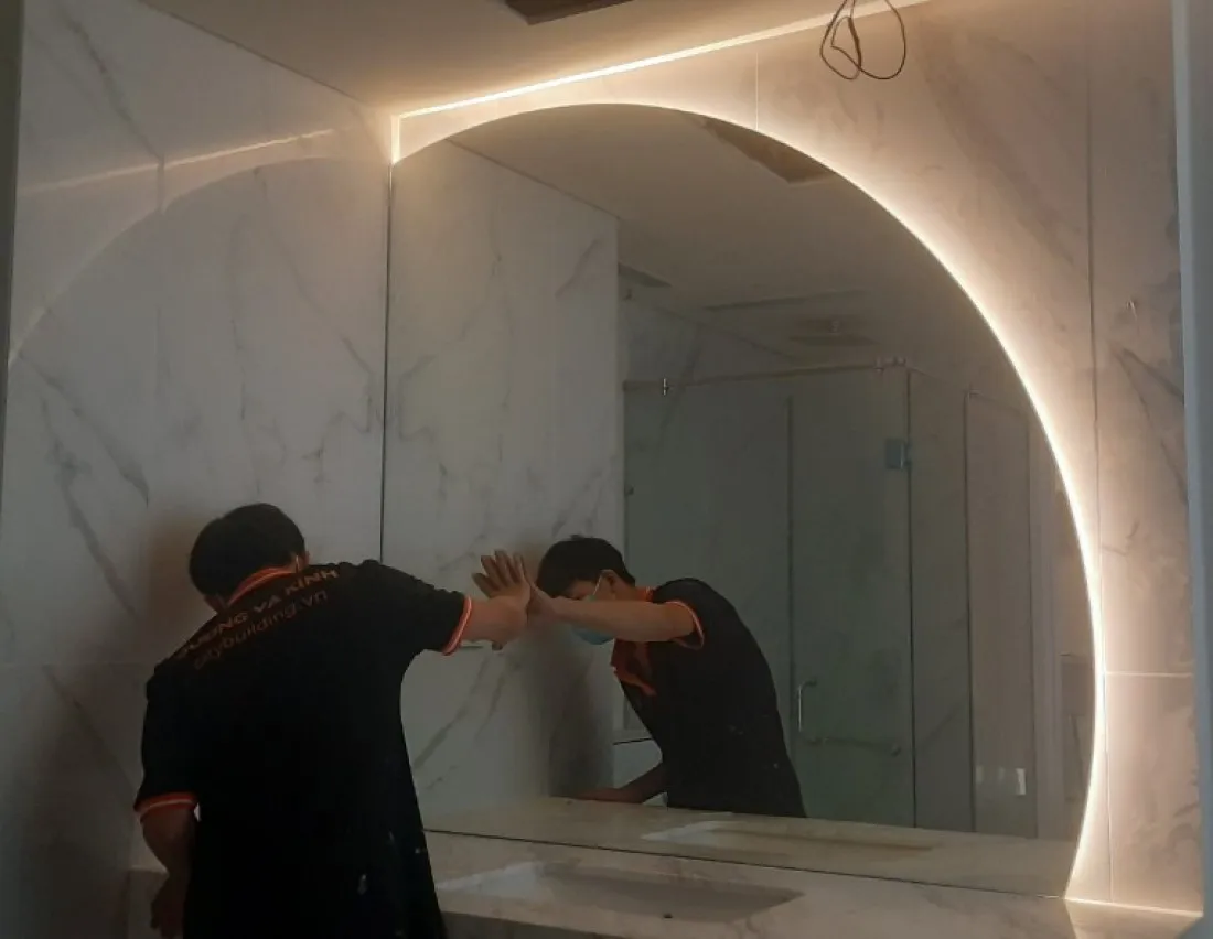 Полукруглая Светодиодная лента, зеркальная декоративная стена, сделано во Вьетнаме