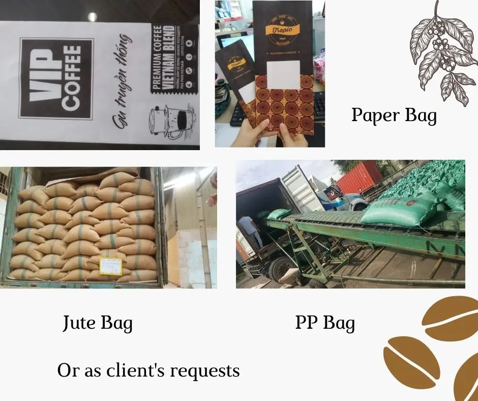 Coffee beans packing