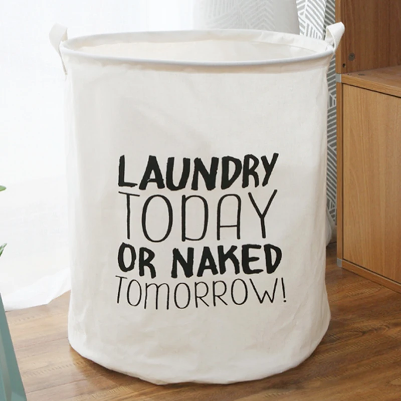
JIANIU Simple And Portable Practical Cotton Canvas Linen Laundry Basket 