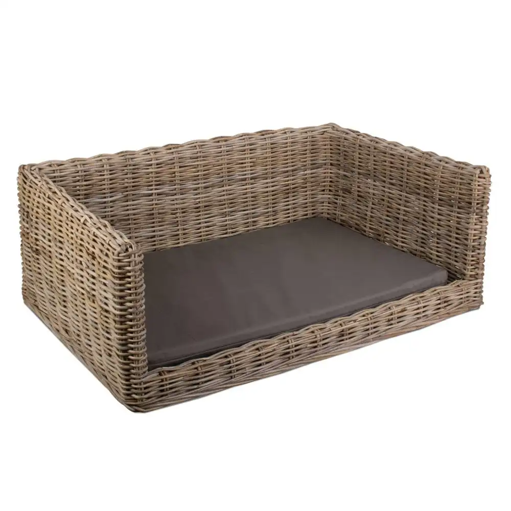 High Quality Pet House Rattan Basket/ Wicker Rattan Dog Cat House Pet Carrier Basket