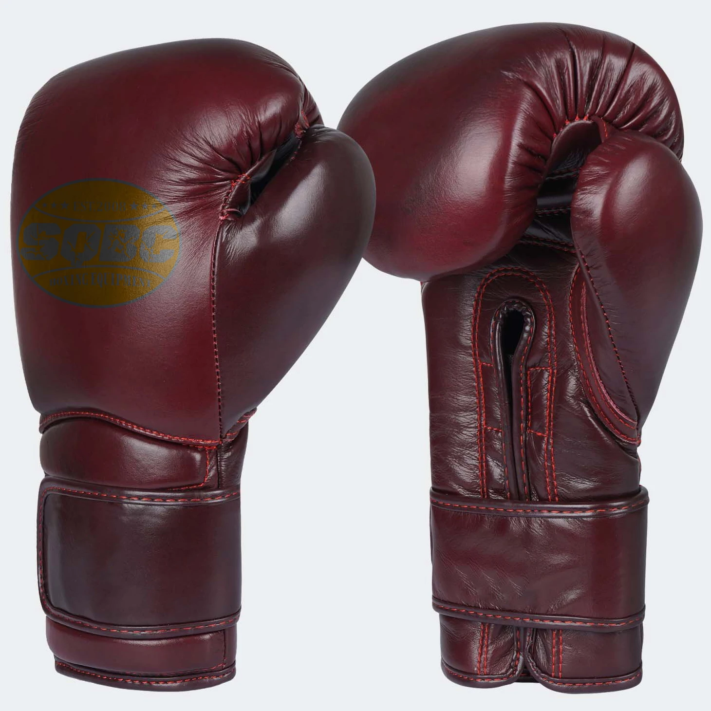 Бордовые боксерские перчатки тренировочные для тайского бокса и спарринговые бойцов Boxeo
