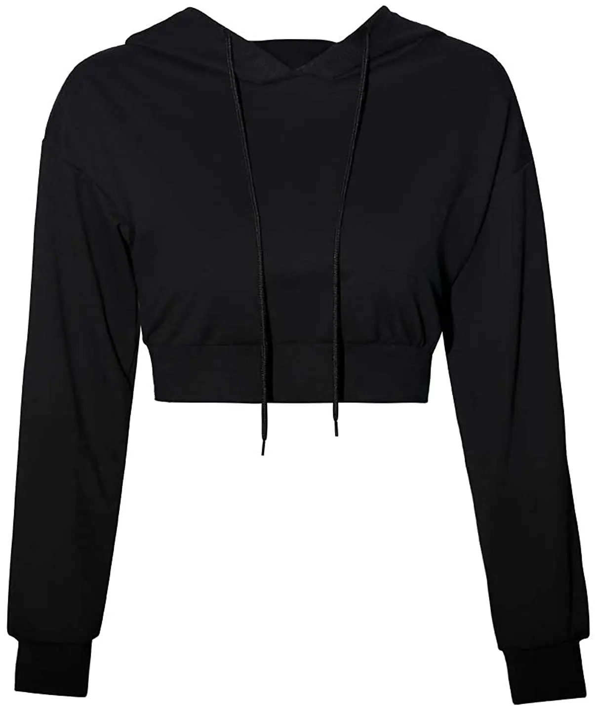 Wholesale Custom Logo Female Cropped Hoodies Women Cotton Crop Top Hoodie Top Selling Plus Size OEM Design