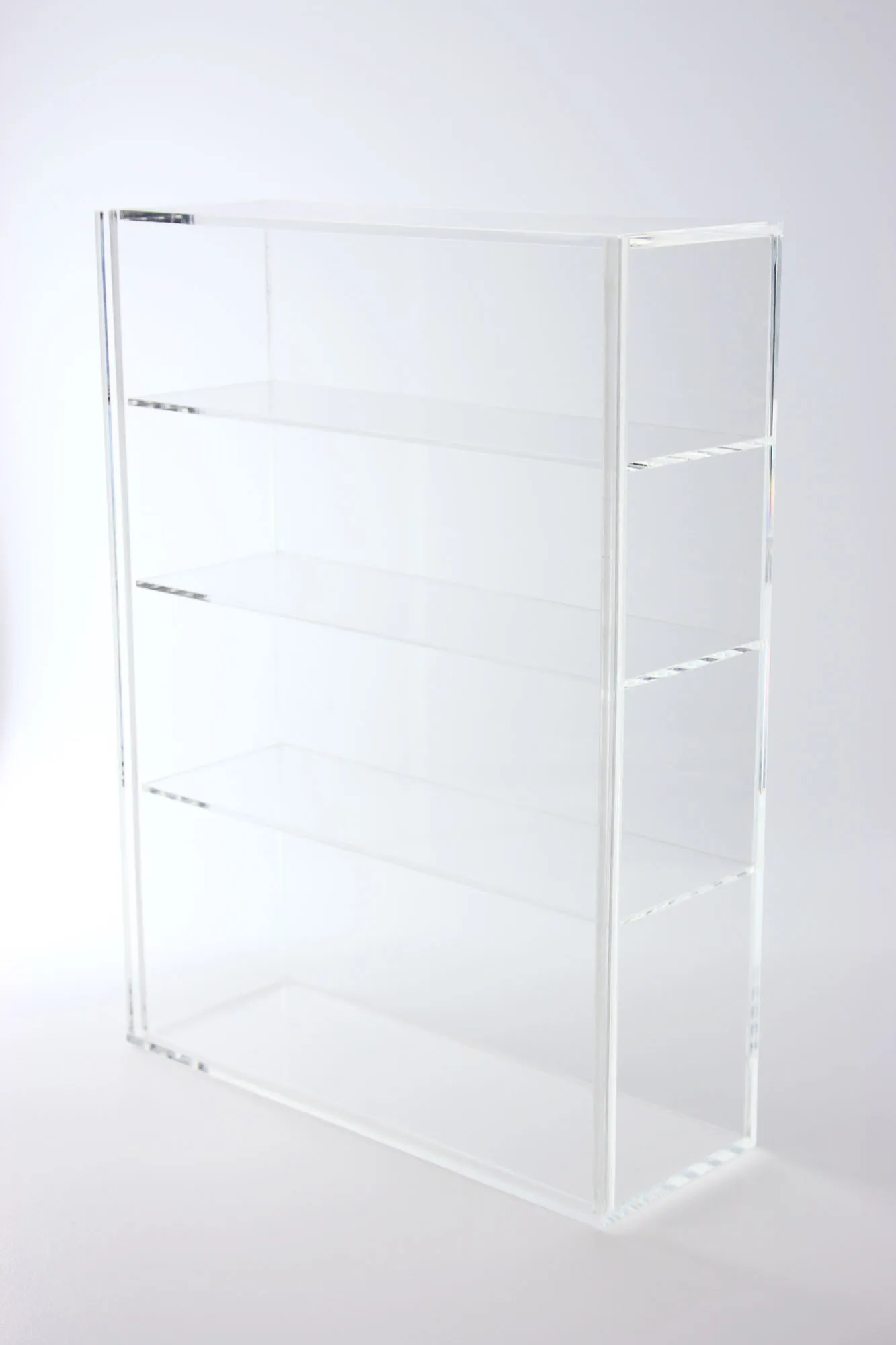 Small Acrylic display box for mini figurine, collectibles, model cars and perfume with sliding door