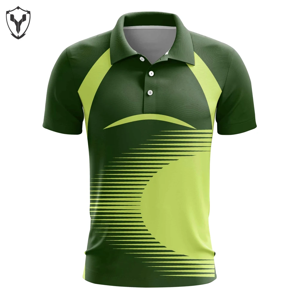 New Design Jersey Cricket Sublimated Sports Short Sleeve Polo Collar Latest Cheap Top Quality Fancy Stitched Arrival For Men