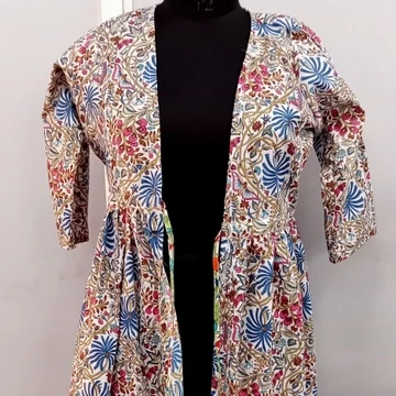 Индийские женские топы туника этническое традиционное платье жайпур с принтом хлопковая ткань для бега цветочным