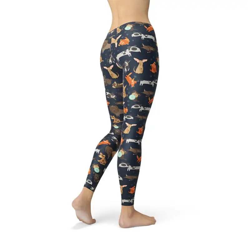 CUSTOM WITH YOUR BRAND LOGO Dog Leggings For Women - Workout Leggings