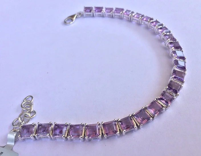 Amethyst Bracelet square 5mm