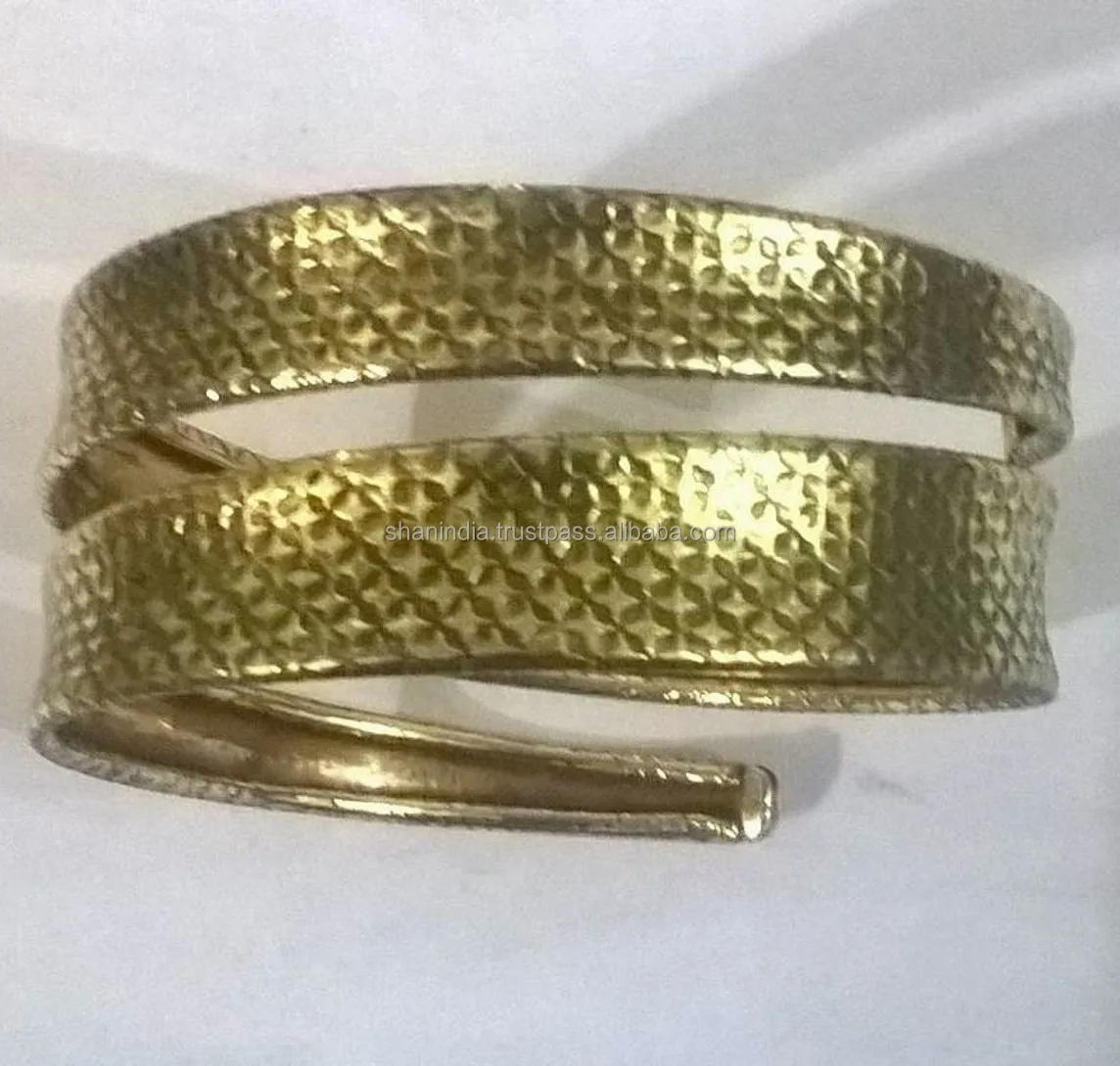 Gold Plated Brass Hammered Handmade partywear Fashion cufflink brass cuffs partywear jewelry