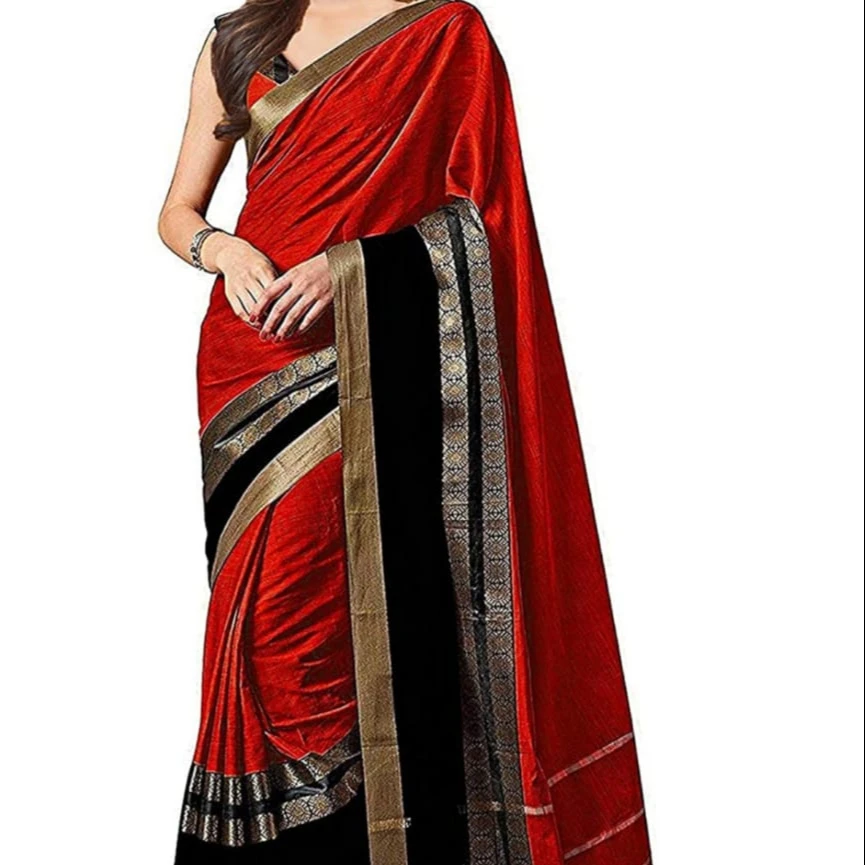Indian Katan Saree Latest Designer Party Wear Wedding Ladies Women Georgette Silk Embroidery Work Sari with Blouse