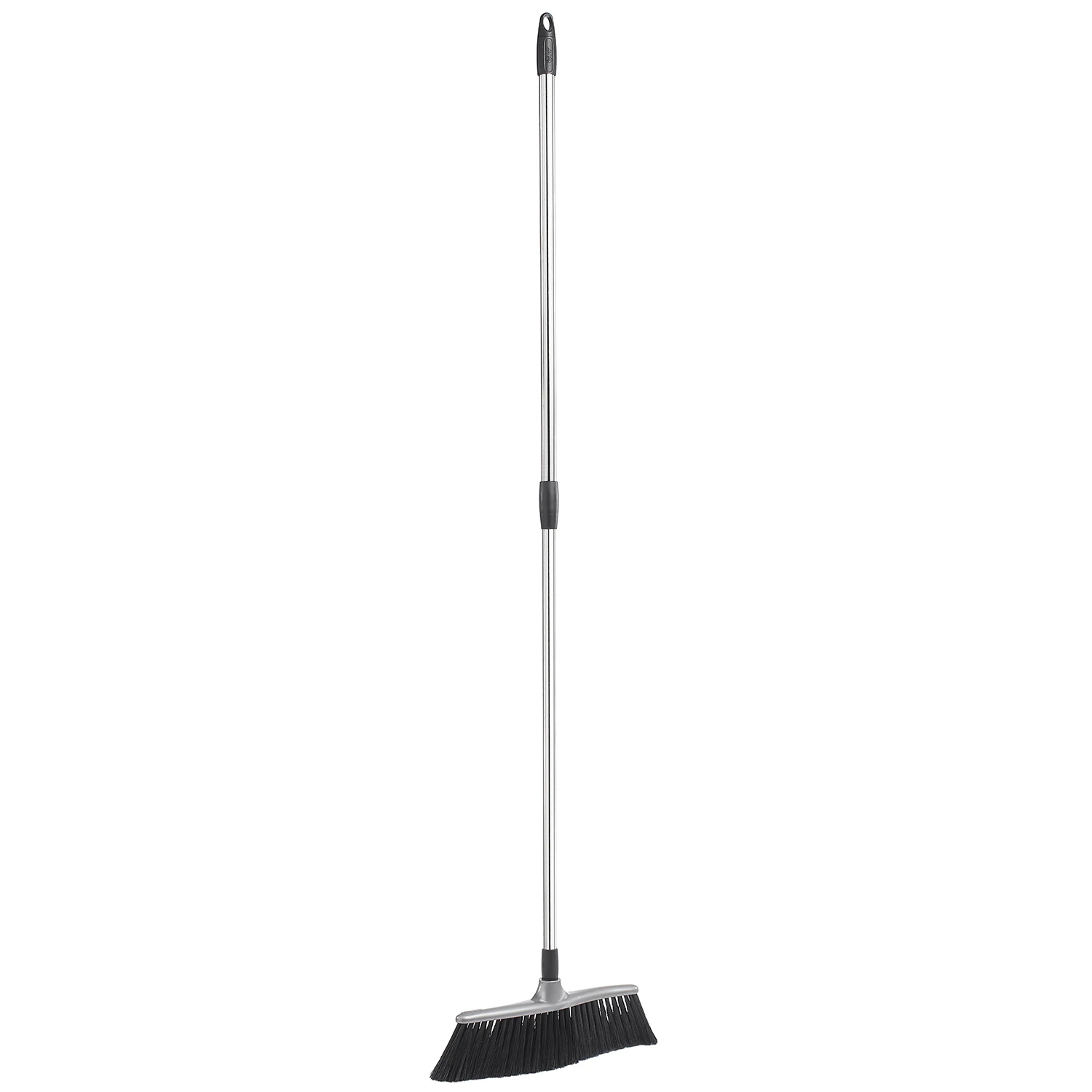 Indoor House Plastic Manual Slim Broom for Narrow Spaces with Chromed Metal Stick | Made in Italy
