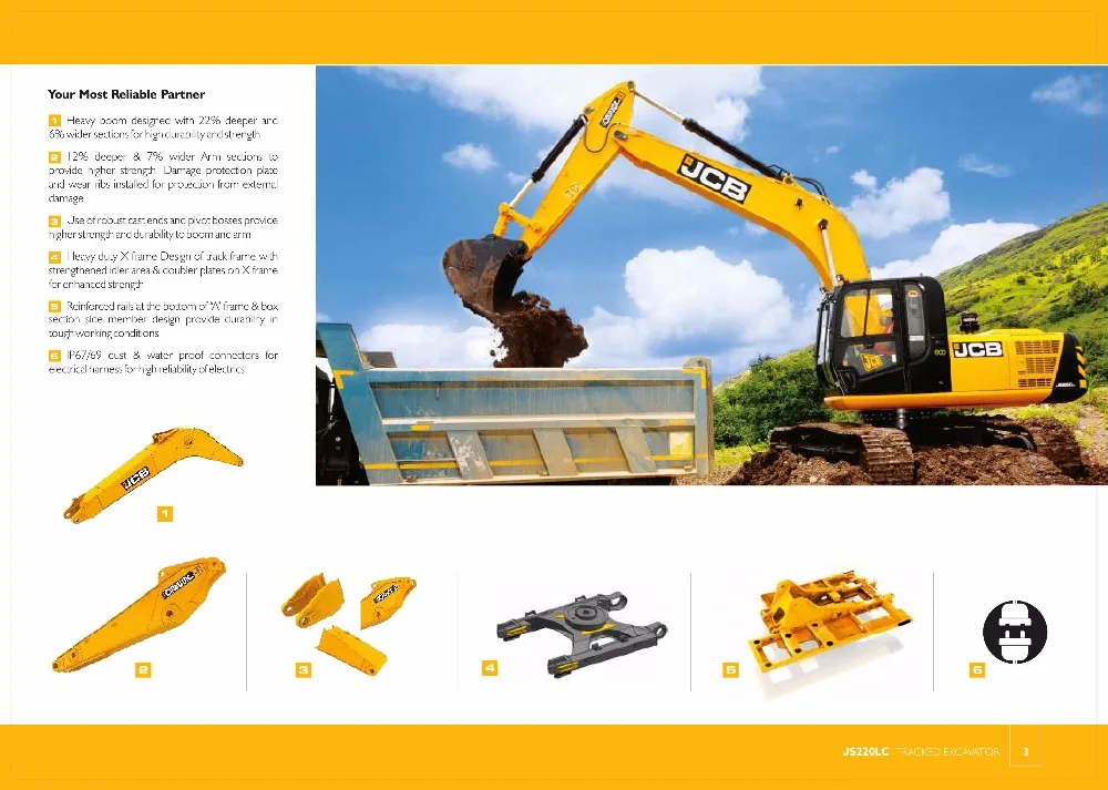 Гидравлический гусеничный экскаватор JCB JS 220LC гидравлический высокого качества Землеройная техника