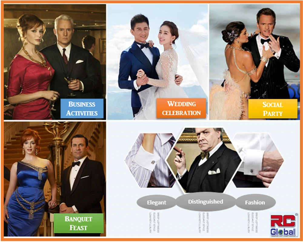 Запонки с эпоксидным покрытием RC-Global изготовленные по заказу запонки именем для деловой рубашки и Французской