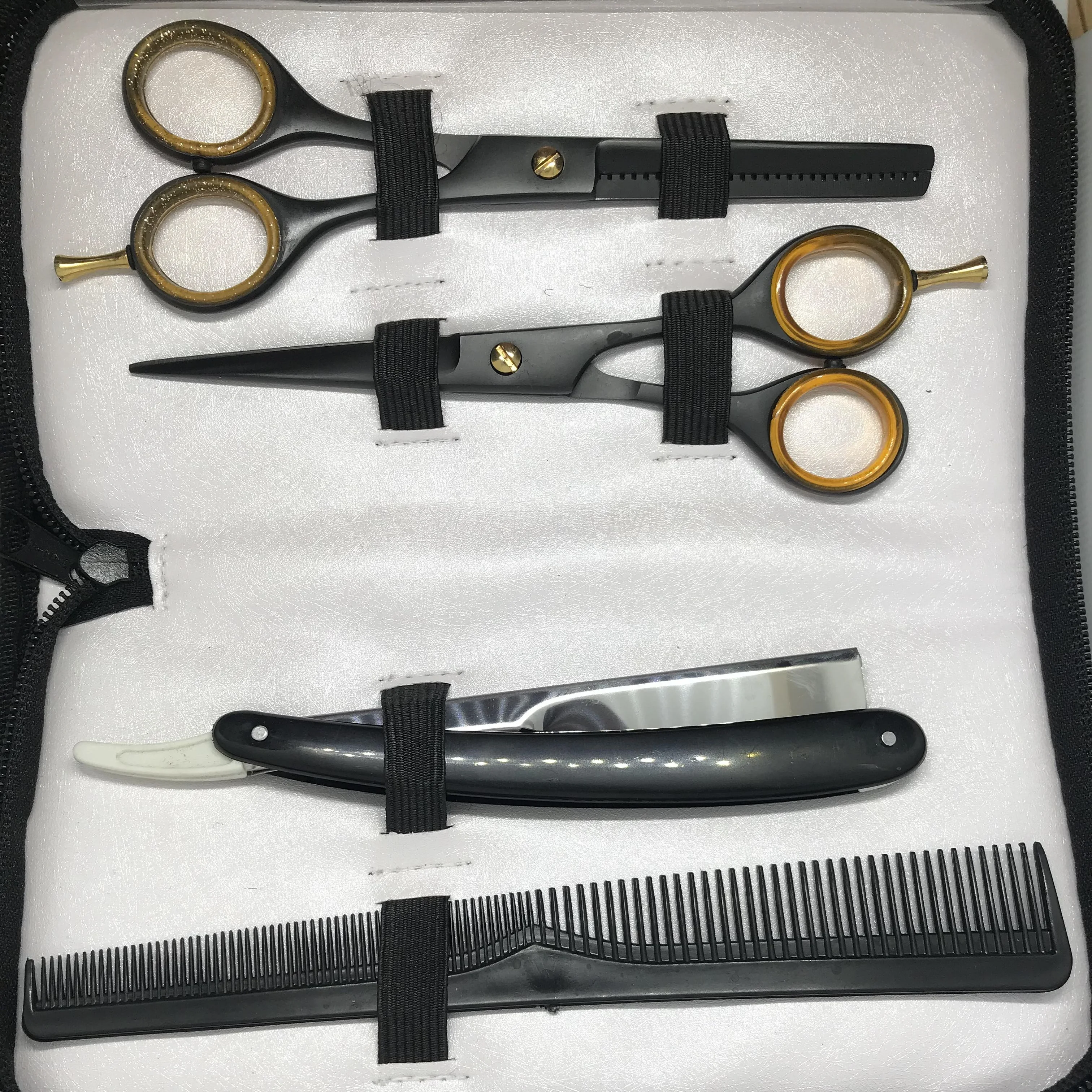 Manufacture Cheap Promotional Top Quality Barber Hair Cutting Grooming Scissors Sets
