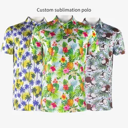 2021 training wear Golf polo graphic New Design Man Polo T Shirt Sublimated Polo Shirt Sublimation Golf Shirt Custom