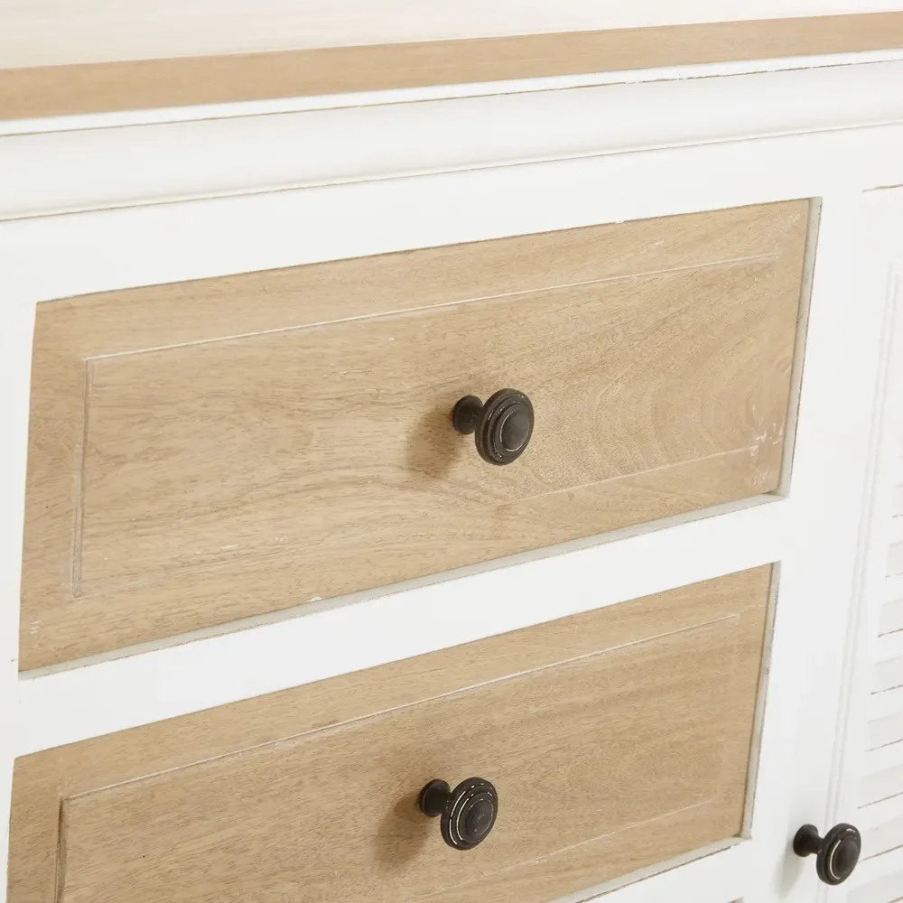 Classic Modern Furniture Wholesale Vintage Classic Antique White Mango Wood Sideboard