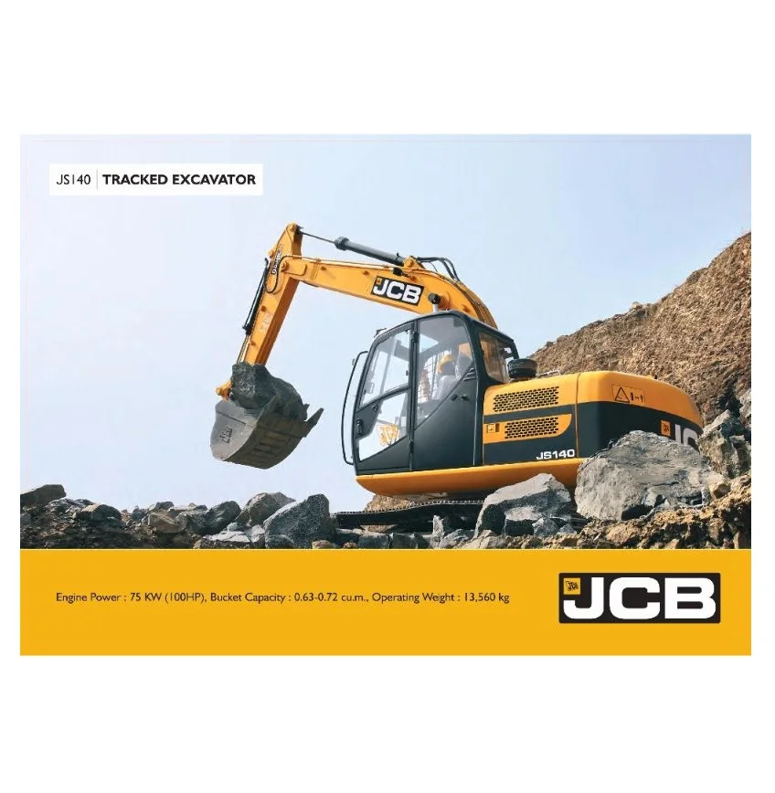 Гидравлический гусеничный экскаватор JCB JS 140 Модернизированный дизайн землеройное оборудование специально разработанное