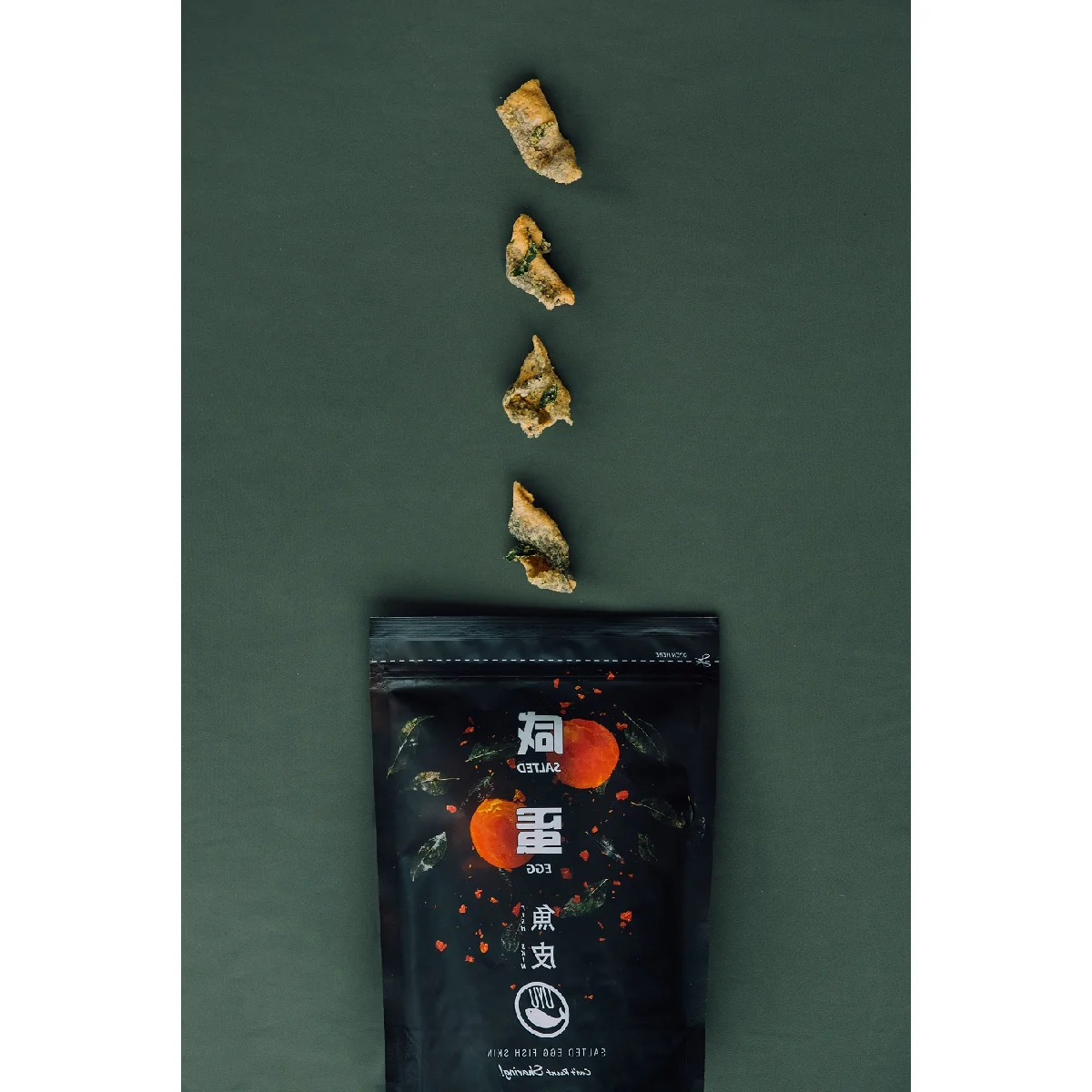 Egg Flavour  Shelf Life 12 Months Malaysia Origin Packaged Bag 100g Fried Snacks Salted Egg Fish Skin