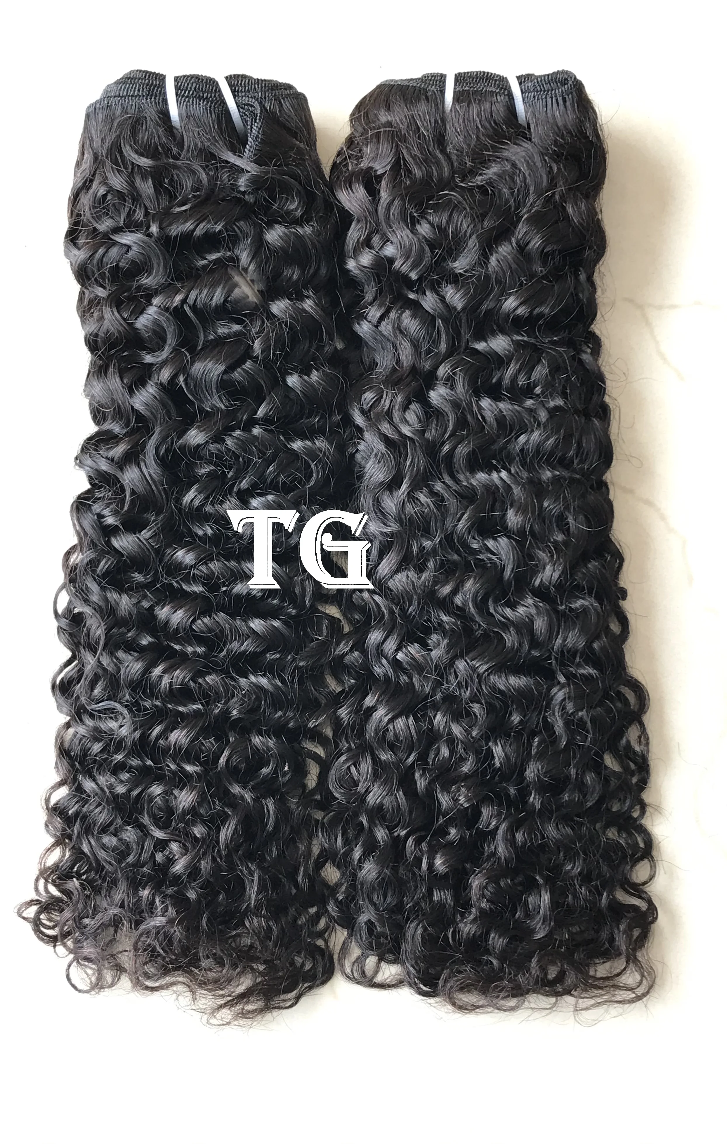 Malaysian  weft bundles kinky curly long length super price raw temple human hair extension