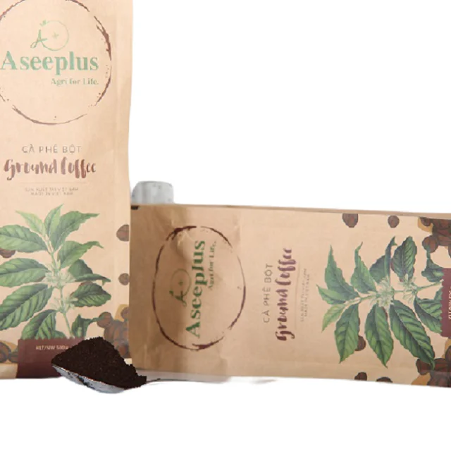 Bio gemahlener Kaffee von Dalat VietnamCoffee Robusta 100% Guter Preis Markanter Geschmack 500g Beutel Wecken Sie sich fur einen