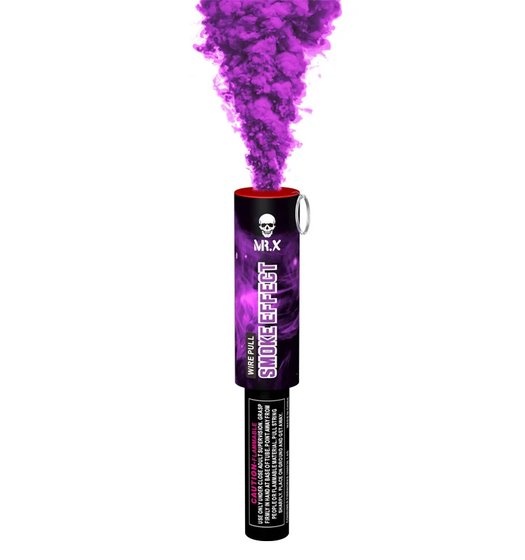 fireworks import from Liuyang color smoke tube fountain smoke grenade daytime fireworks for wedding color full smoke bomb