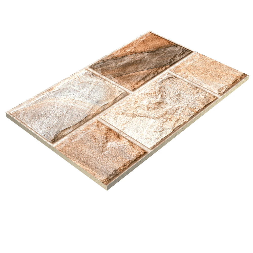 Competitive Price Brown Color Elevation Wall Tiles for Outer Usage 300x450 mm