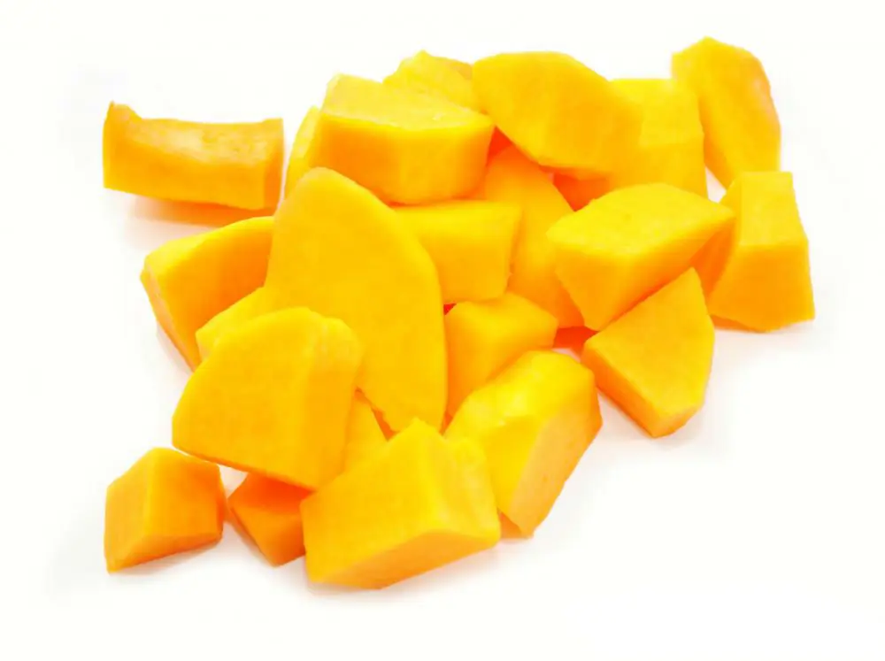 Frozen Pumpkin Cubes New Crop IQF Frozen Diced Pumpkin steamed blanched common cultivation ANGLE 0084902870213